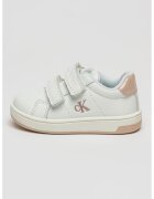 Calvin Klein Jeans Pantofi sport low-cut din piele ecologica cu velcro - Alb/Roz