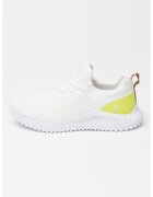 Calvin Klein Jeans Pantofi sport low-cut din plasa - Alb optic/Verde fistic