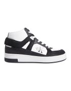 Calvin Klein Jeans Pantofi sport mid-cut de piele - Alb/Negru