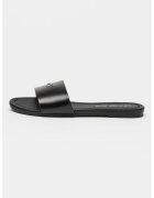 Calvin Klein Jeans Papuci cu monograma metalica - Negru