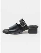 Calvin Klein Jeans Papuci din piele cu toc - Negru