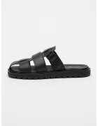 Calvin Klein Jeans Papuci din piele - Negru