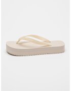 Calvin Klein Jeans Papuci flip-flop cu talpa flatform si detaliu logo - Bej deschis