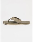 Calvin Klein Jeans Papuci flip-flop din bumbac cu talpa plata - Kaki inchis