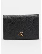 Calvin Klein Jeans Portofel de piele ecologica cu logo metalic - Negru