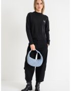 Calvin Klein Jeans Pulover cu decolteu la baza gatului si terminatii striate - Negru