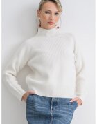 Calvin Klein Jeans Pulover tricotat cu maneci raglan si maneci scurte - Alb