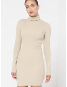 Calvin Klein Jeans Rochie bodycon mini cu guler inalt - Maro camel