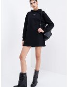Calvin Klein Jeans Rochie cu gluga si croiala lejera - Negru
