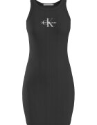 Calvin Klein Jeans Rochie cu striatii in partea de sus si imprimeu logo - Negru
