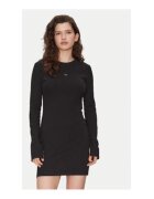 Calvin Klein Jeans Rochie de zi - neagra - bumbac si elastan -