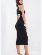 Calvin Klein Jeans Rochie midi cu croiala bodycon - decolteu rotund si decupaj pe partea din spate - Negru