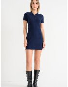 Calvin Klein Jeans Rochie mini cu guler polo si fenta cu fermoar - Bleumarin