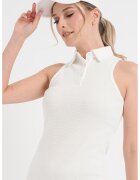 Calvin Klein Jeans Rochie mini polo cambrata - Alb optic