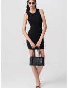 Calvin Klein Jeans Rochie mini striata tricotata - Negru