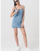 Calvin Klein Jeans Rochie scurta de denim cu fermoar - Albastru deschis