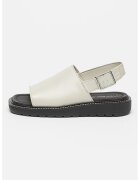 Calvin Klein Jeans Sandale slingback cu garnituri din piele - Grej