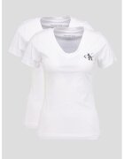 Calvin Klein Jeans Set de tricouri cu decolteu in V si imprimeu logo discret - 2 piese