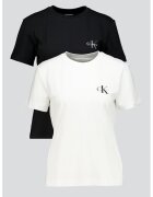 Calvin Klein Jeans Set de tricouri din bumbac - 2 piese - Alb/Negru