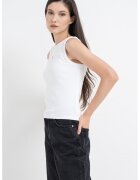 Calvin Klein Jeans Top slim fit cu decolteu racerback - Alb