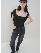 Calvin Klein Jeans Top striat fara maneci