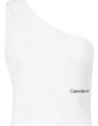 Calvin Klein Jeans Top uni slim fit cu decolteu pe un umar