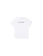 Calvin Klein Jeans Tricou Baiat - Alb - bumbac organic - 4 ani