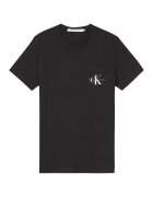 Calvin Klein Jeans Tricou cu decolteu la baza gatului si buzunar pe piept - Negru