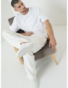 Calvin Klein Jeans Tricou cu decolteu la baza gatului si logo brodat - Alb