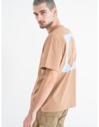 Calvin Klein Jeans Tricou cu decolteu la baza gatului si logo - Caramel