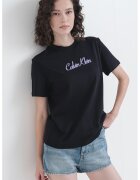 Calvin Klein Jeans Tricou cu decolteu la baza gatului si logo - Negru/Albastru