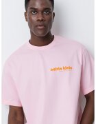 Calvin Klein Jeans Tricou cu imprimeu logo si decolteu la baza gatului - Roz pastel