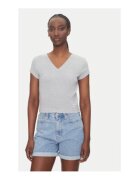 Calvin Klein Jeans Tricou dama - gri - bumbac elastan
