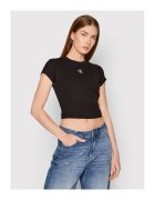 Calvin Klein Jeans Tricou dama - negru - bumbac - elastan -