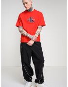 Calvin Klein Jeans Tricou de bumbac cu logo brodat - Rosu vermillion