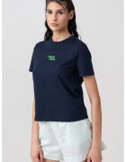 Calvin Klein Jeans Tricou de bumbac cu logo - Verde pal/Bleumarin