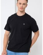 Calvin Klein Jeans Tricou din bumbac cu decolteu la baza gatului - Negru