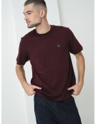 Calvin Klein Jeans Tricou din bumbac cu decolteu la baza gatului - Violet prafuit