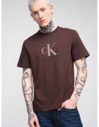Calvin Klein Jeans Tricou din bumbac cu imprimeu logo - Maro inchis