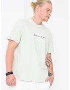 Calvin Klein Jeans Tricou din bumbac cu imprimeu logo - Verde pal