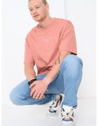 Calvin Klein Jeans Tricou lejer cu imprimeu logo - Roz somon