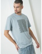 Calvin Klein Jeans Tricou lejer din bumbac cu monograma - Gri deschis/Gri inchis