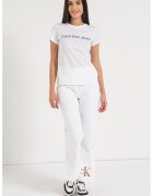 Calvin Klein Jeans Tricou slim fit cu decolteu la baza gatului - Alb