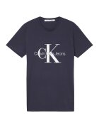 Calvin Klein Jeans Tricou slim-fit cu imprimeu logo - Alb/Albastru ultramarin
