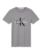 Calvin Klein Jeans Tricou slim-fit cu imprimeu logo - Negru/Gri melange