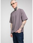 Calvin Klein Jeans Tricou striat cu maneci raglan - Maro taupe