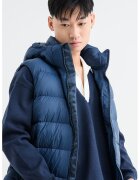 Calvin Klein Jeans Vesta cu gluga si umplutura de puf - Bleumarin