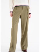 Calvin Klein Pantaloni cu croiala ampla si talie medie - Verde masliniu