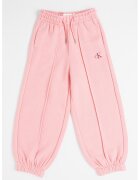Calvin Klein Pantaloni de trening conici cu snur - Roz melange