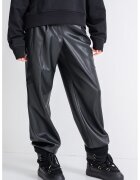 Calvin Klein Pantaloni drepti din piele ecologica - Negru